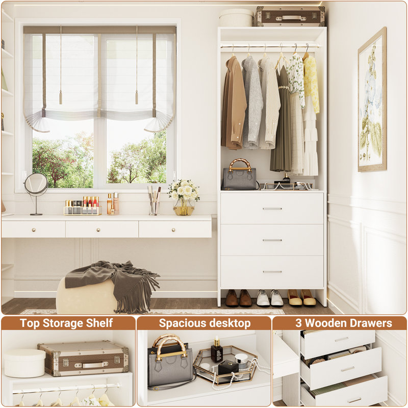 Latitude Run® Meyla 24'' W Freestanding Closet System & Reviews